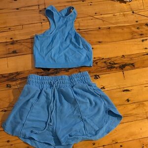 Wild Fable Blue Women Shorts and Top Set